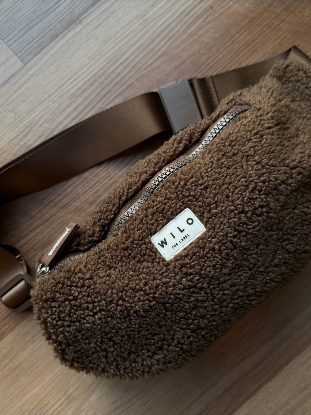 🤎 Wilo The Label Quilted Sherpa Crossbody Bag
